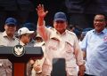 Prabowo Hadir di Peringatan Hari Buruh di Monas 1 Mei