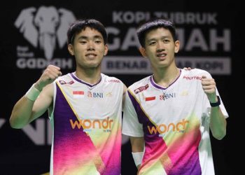 Raymond Indra dan Nikolaus Joaquin ke Final Indonesia Masters 2026 setelah kalahkan Sabar/Reza