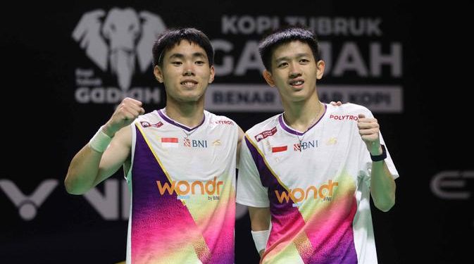Raymond Indra dan Nikolaus Joaquin ke Final Indonesia Masters 2026 setelah kalahkan Sabar/Reza