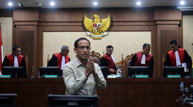 Nadiem Jelaskan Asal Muasal Tim Bayangan di Depan Hakim