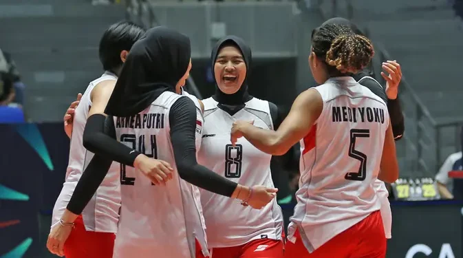 Timnas Voli Putri Indonesia Akhiri Fase Grup AVC Women’s Volleyball Cup dengan Kemenangan