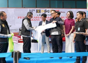 Pemusnahan Barang Bukti Pelanggaran Merek Lacoste Senilai Hampir Rp1 M