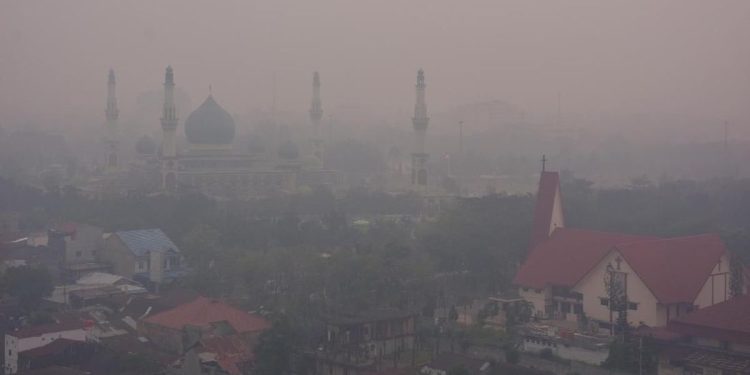 Asap Menyelimuti Pekanbaru, Kualitas Udara Terancam Berbahaya