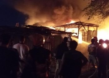 Bedeng dan Gudang Rongsokan di Denpasar Terbakar Malam Senin