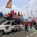 Demo Buruh Hari Ini di Gedung DPR dengan 11 Ribu Aparat Diterjunkan