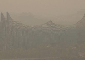 IKN Terpengaruh Karhutla, Istana Garuda Tertutup Kabut Asap