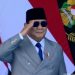 Momen Pemimpin Upacara HUT ke-81 TNI oleh Prabowo